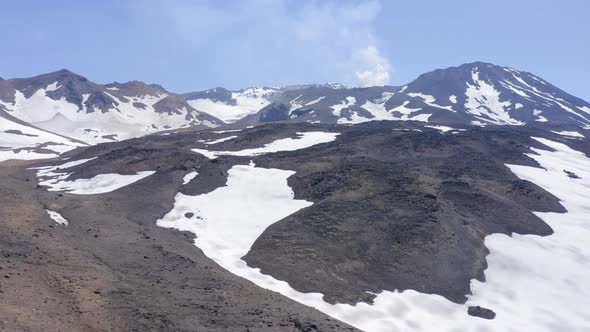 Landscape of Mutnovsky Volcano in Summer