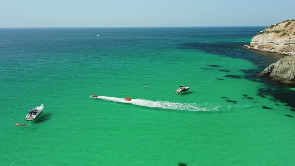 Aerial View of Baunty Beach on Cape Fiolent in Balaklava Sevastopol
