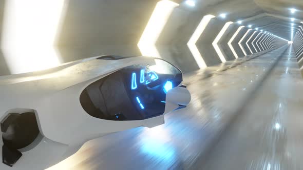 Flying a Robot Behind the Wheel of a Futuristic Car alt