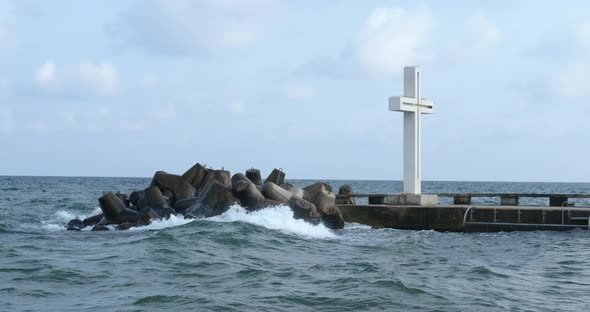 Erected Cross By Sea alt