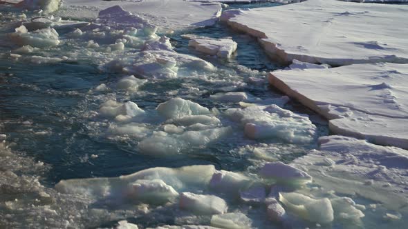 Chunks of Ice in the Water Float By