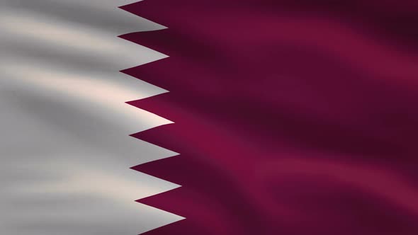 Qatar Windy Flag Background 4K alt