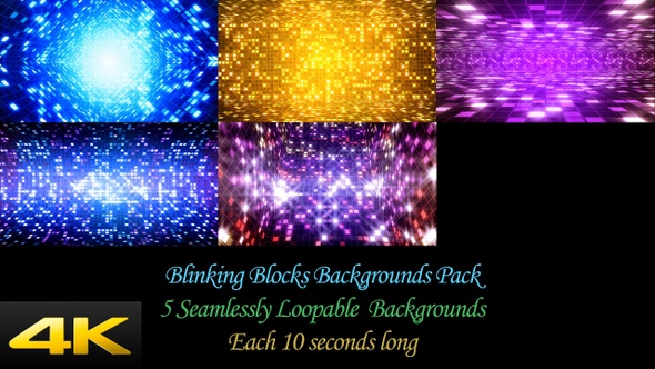 Blinking Blocks Backgrounds Pack