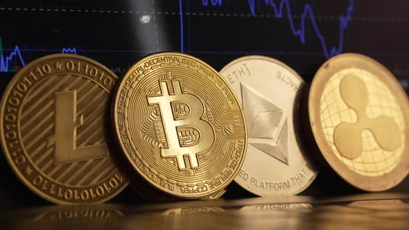 Cryptocurrency Chart on the Screen alt