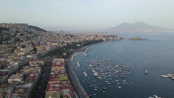 Aerial view of Naples downtown, Campania, Italy. alt