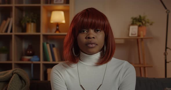 Portrait of Beautiful Young Woman Looking To Camera alt