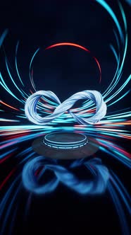 Mobius belt with spin lines effect background alt