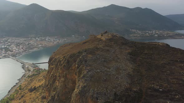 front view of mountain in Greece alt
