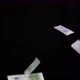 Euro Money Banknotes Flying Over Black Background - VideoHive Item for Sale