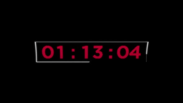 5 Minutes Countdown with Box Animation Digital Clock Timer Five Min alt