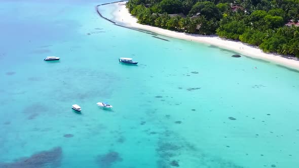 Aerial view abstract of marine tourist beach break by blue water and sand background alt