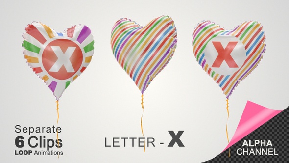 Balloons with Letter – X
