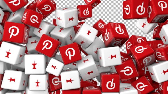 Social Media Icons Transition - Pinterest and Pinit