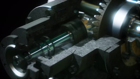 Metal Closeup Gear Box alt