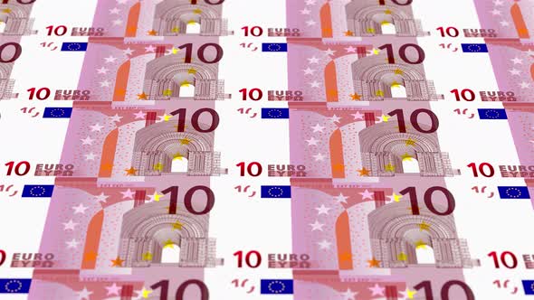 10 Euro Note Money Loop Background 4K 11