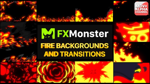 Fire Backgrounds And Transitions | Motion Graphics