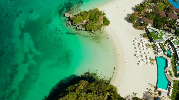Boracay Island with White Sandy Beach Philippines alt