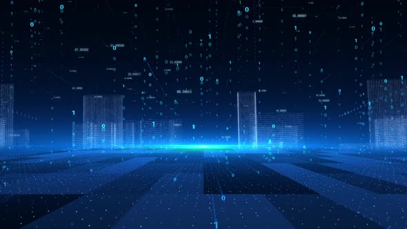 Holographic Particle Science Fiction City Science And Technology Background Promotion alt