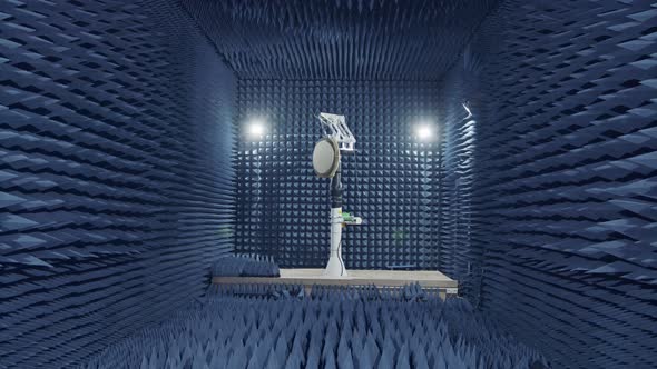 Testing a of a Radar in an anechoic chamber alt