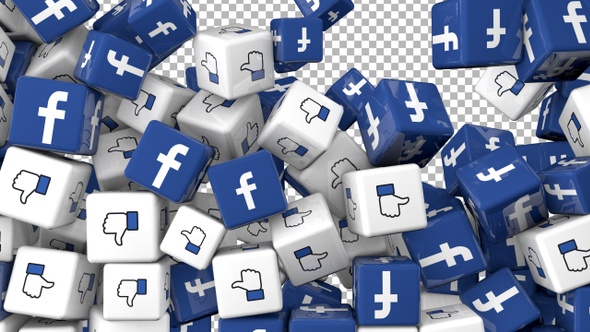 Social Media Icons Transition - Facebook, Like