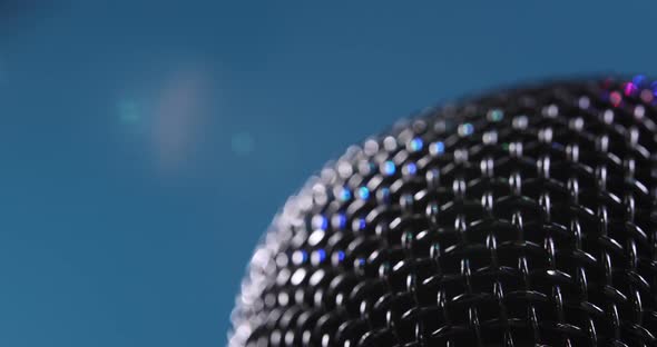 Microphone On A Blue Background alt