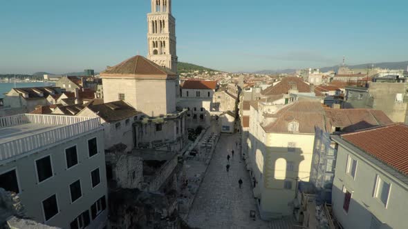Aerial view of the historical complex of Split alt