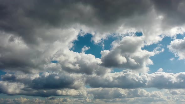 Dramatic view, sky with moving clouds background