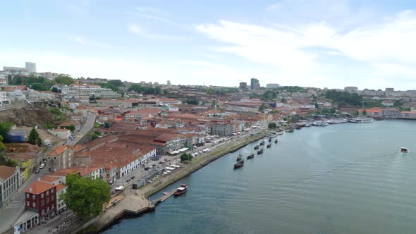 Porto City Panorama from the Top of Dom Luís I Bridge alt