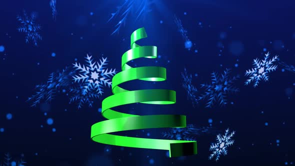 Christmas Tree On Snowflakes alt