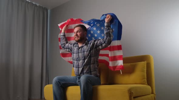 Bearded Man Rooting for American Boxing alt