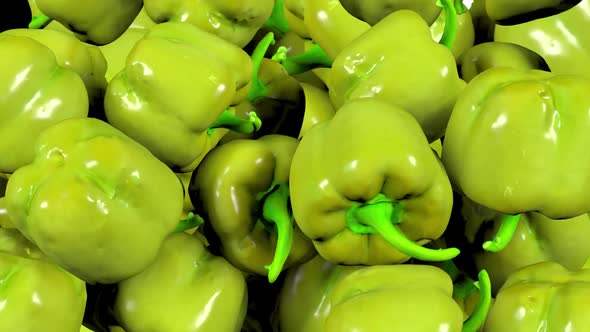 Green Paprika Peppers Transition