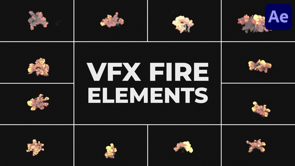 VFX Flames Elements for After Effects Elements template preview