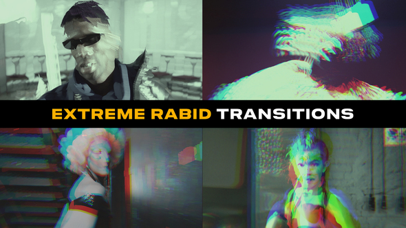 Extreme Rabid Transitions | After Effects Elements template preview