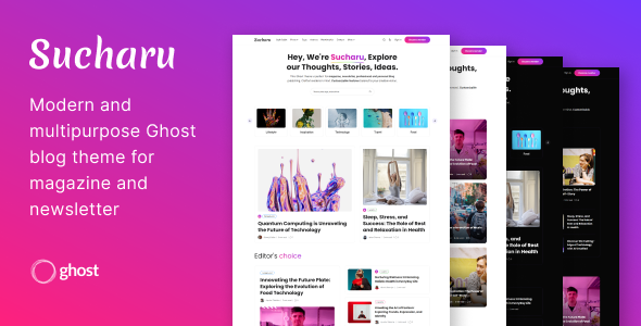 Sucharu - Multipurpose Ghost Blog & Magazine Theme