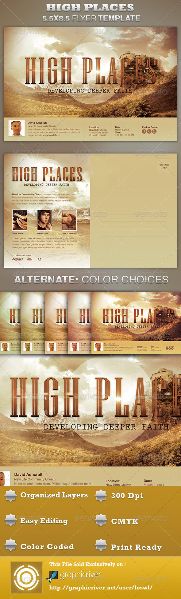 High Places Church Flyer Template - Church Flyers