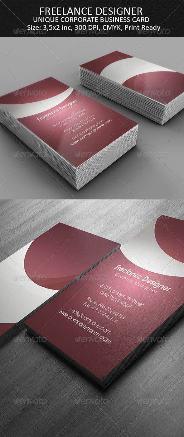 Freelance Designer Business Card - Creative Business Cards