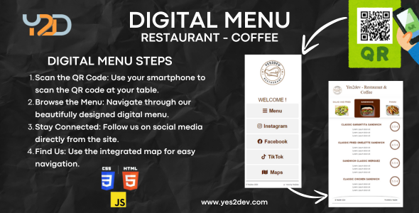 [DOWNLOAD]Template Digital Menu - Restaurant Coffe - HTML5 CSS3 JS