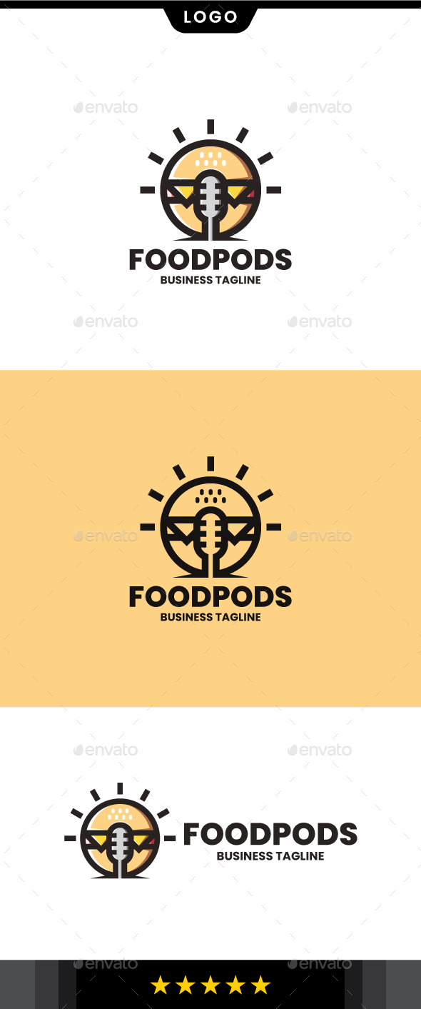 [DOWNLOAD]Food Podcast Logo Template