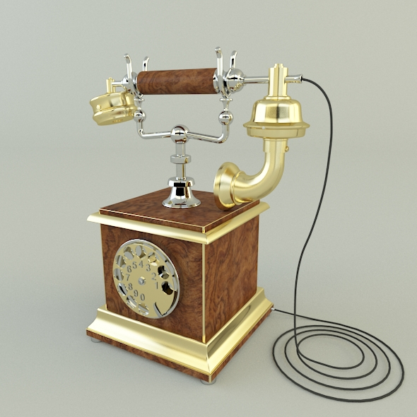 [DOWNLOAD]Antique telephone 3D model