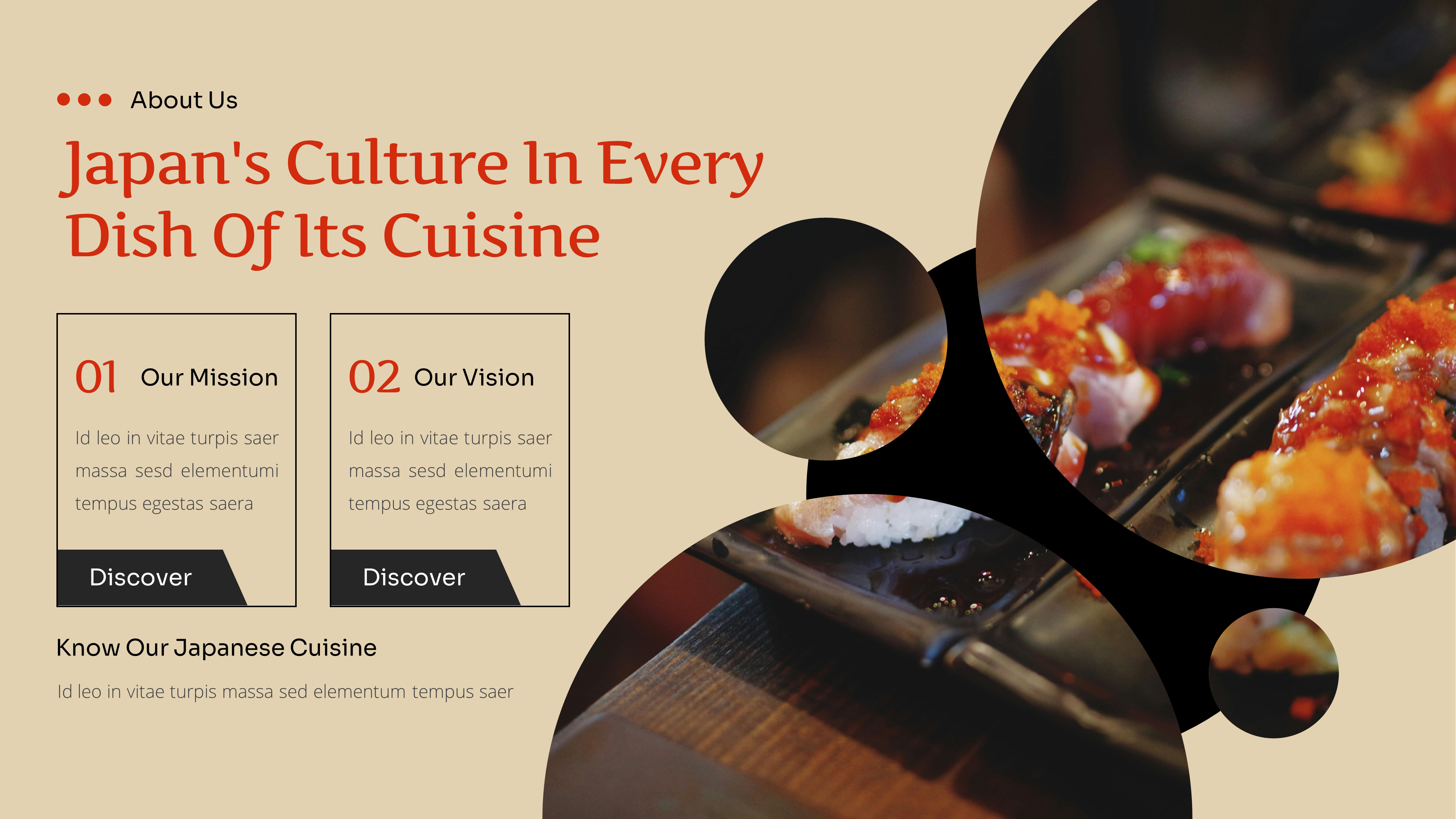 Kabuki - Japanese Street Food Powerpoint Template, Presentation Templates