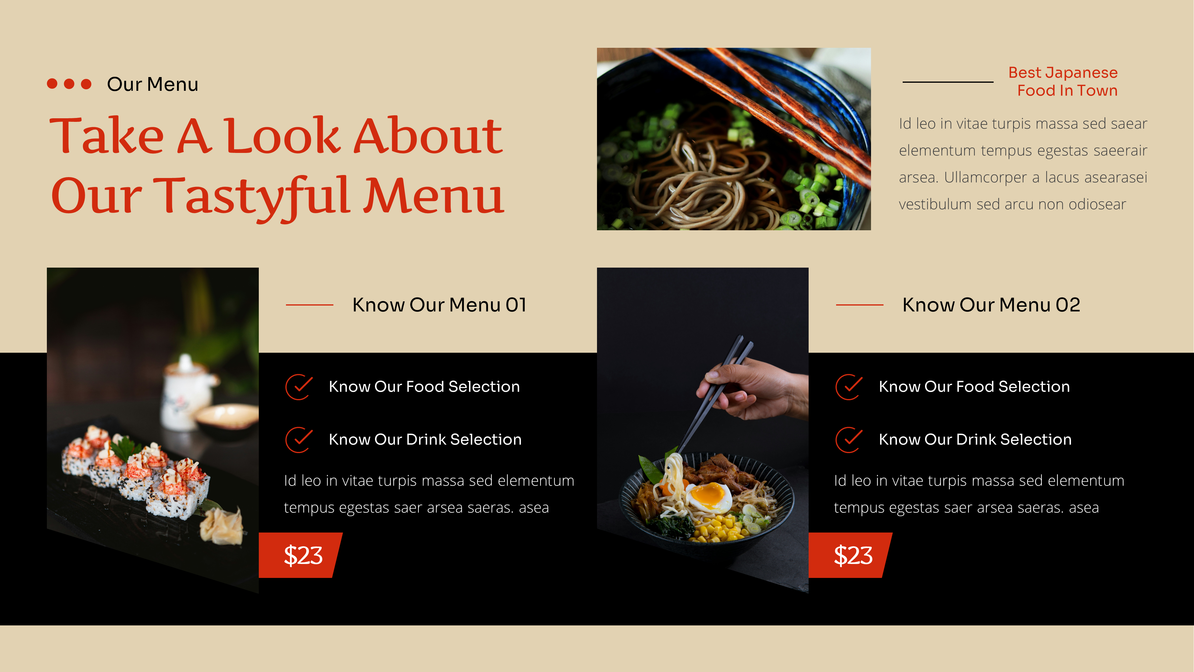 Kabuki - Japanese Street Food Powerpoint Template, Presentation Templates