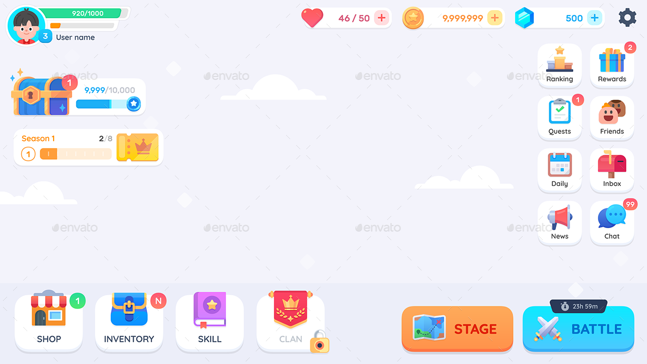 GUI Pro - Casual Game(Vol 1), Game Assets | GraphicRiver