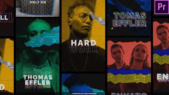 Glitch Stories For Premiere Pro Premiere Pro template preview