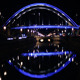 Modern Bridge Lights Reflection On Water
