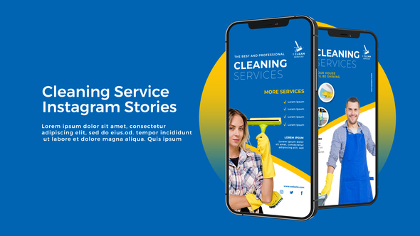 Cleaning Service Instagram Stories, After Effects Project Files | VideoHive