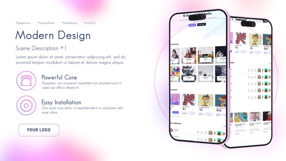 Colorful App Presentation Product Promo template preview