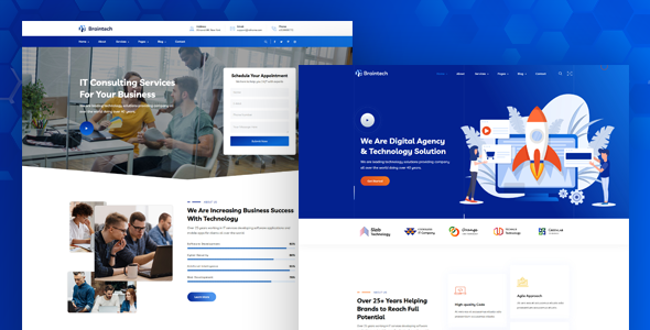 Braintech - Technology & It Solutions Wordpress Theme By Rs-theme 