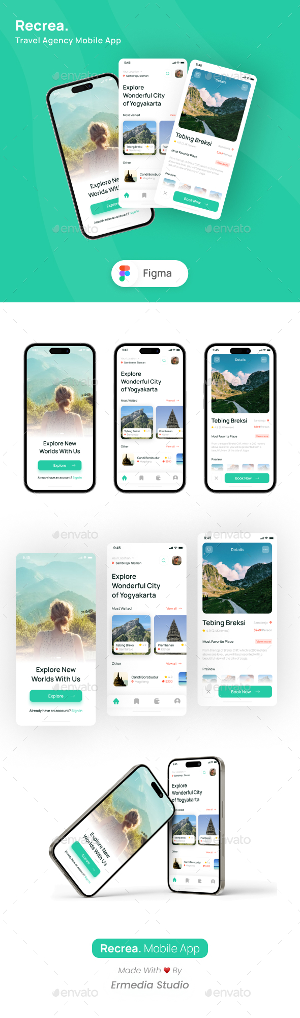 [DOWNLOAD]Recrea - Travel Agency Mobile App UI Kit