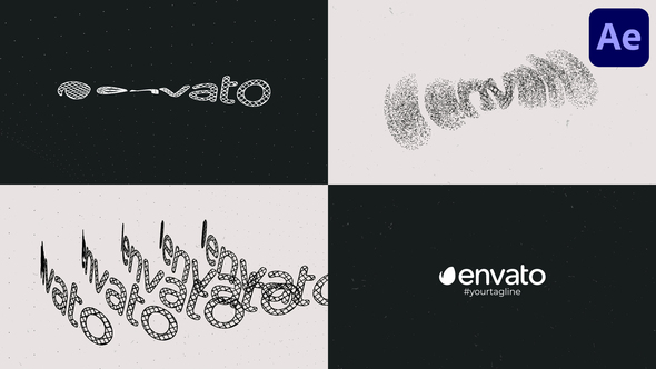 Grid Glitch Logo for After Effects Logo Stings template preview