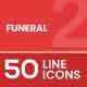 Funeral Filled Line Icons
